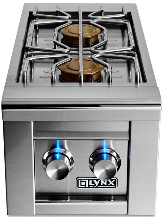 LYNX® Professional 13" Stainless Steel Built-In Double Liquid Propane Side Burner-0