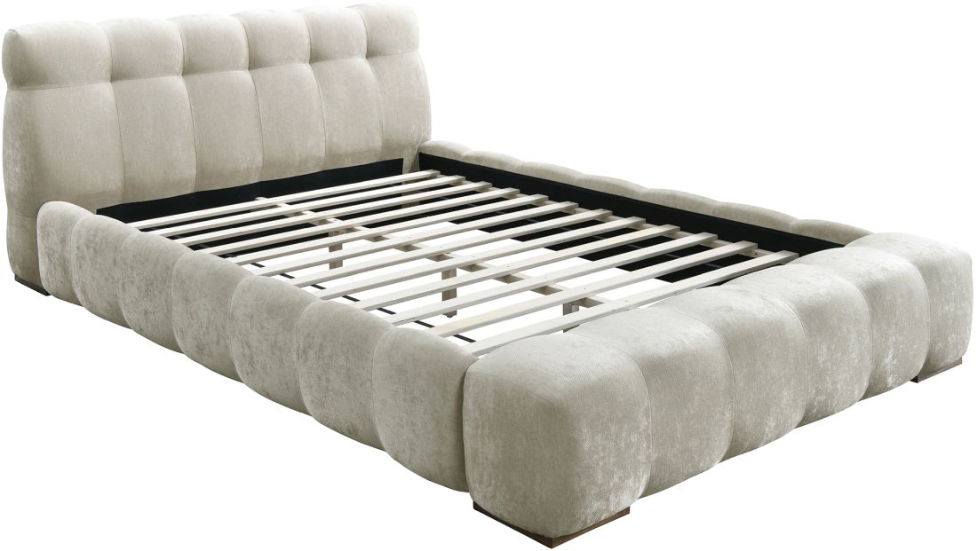 Worldwide Homefurnishings Inc. Pasha Beige Pearl 60" Queen Platform Bed