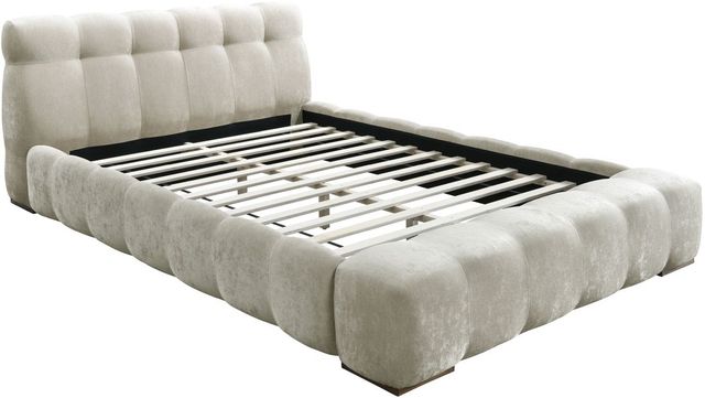 Worldwide Homefurnishings Inc. Pasha Beige Pearl 60" Queen Platform Bed-0