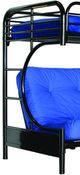 Titus Furniture Black Twin/Full Futon Metal Bunk Bed-1