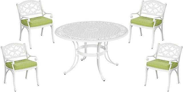 homestyles® Sanibel 5-Piece White Outdoor Dining Set-0