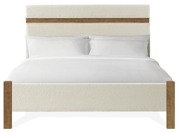 Riverside Furniture Bozeman Toasted Almond/White King Upholstered Bed-0