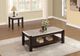 Homelegance® Festus Dark Cherry End Table with Marble Top -1