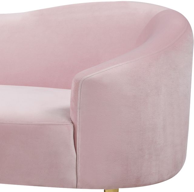 Meridian Furniture Ritz Pink Velvet Loveseat-3
