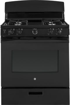 GE® 30" Black Freestanding Gas Range