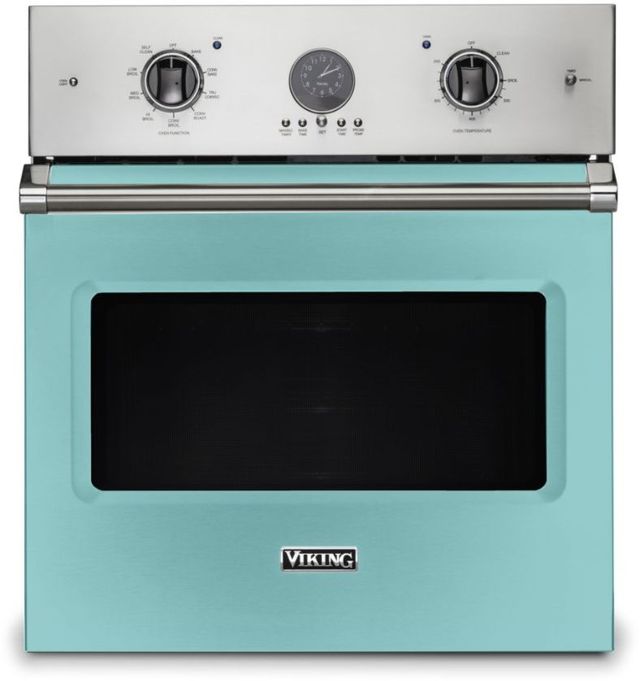 Viking® 5 Series 27" Bywater Blue Professional Built In Single Electric Premiere Wall Oven-0