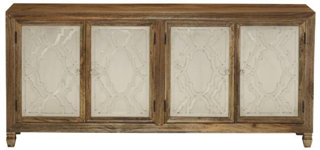 Jaipur Furniture Jigsaw Brown/Silver Sideboard-1