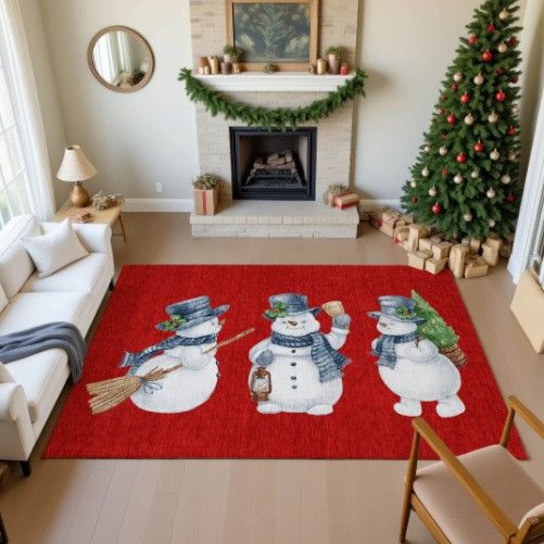Dalyn™ Rug Company Merry & Bright MY28 Red 5'x8' Area Rug-4