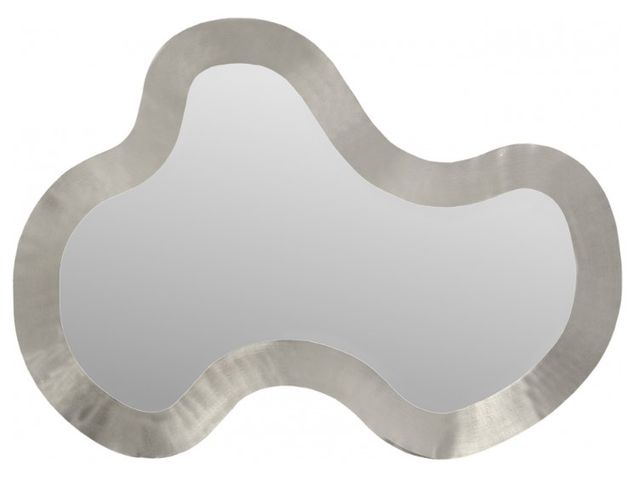 Meridian Furniture Oblique Brushed Chrome Accent Mirror-1