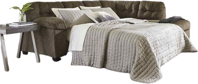 Signature Design by Ashley® Accrington 2-Piece Earth Right-Arm Facing Sofa Sleeper Sectional and Chaise-0