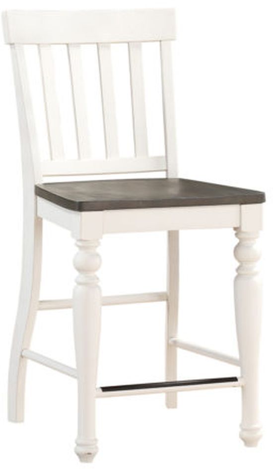 Steve Silver Co. Joanna 2-Piece Brown/White Counter Stool Set-3