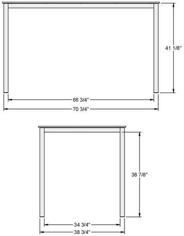 Amisco Customizable Bennington 72" Italian Porcelain Top Bar Table-2