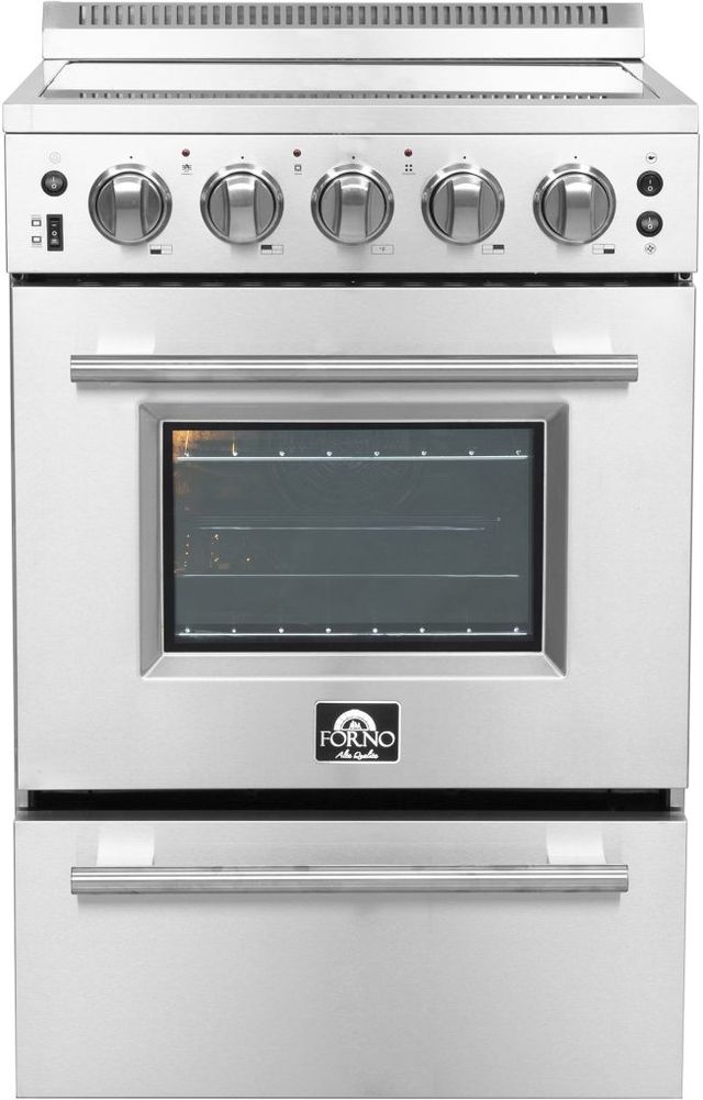 FORNO® Lazio 24" Stainless Steel Pro Style Electric Range-0