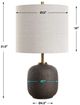 Uttermost® Blacktop Antique Brass/Black Buffet Lamp-2