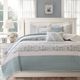 Olliix by Madison Park Blue King/California King Dawn 6 Piece Cotton Percale Reversible Coverlet Set-0