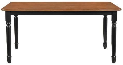 Coaster® Hollyoak Walnut Dining Table with Black Base-1