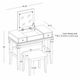 Linon Angela 2-Piece White Vanity Set-2