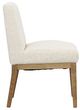 Dovetail Furniture Weilan Cream/Natural Dining Side Chair-2
