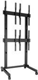 Chief® FUSION™ Black 2 x 2 Portrait Micro-Adjustable Large Freestanding Video Wall Cart-0