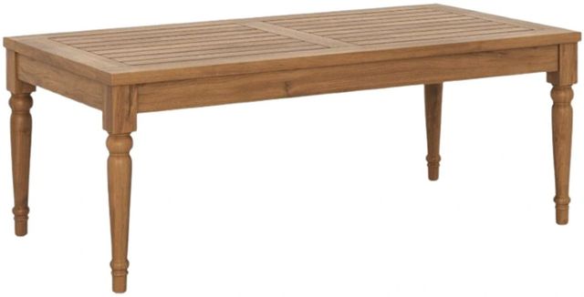 New Classic® Home Furnishings Savannah Light Brown Acacia Outdoor Coffee Table-0