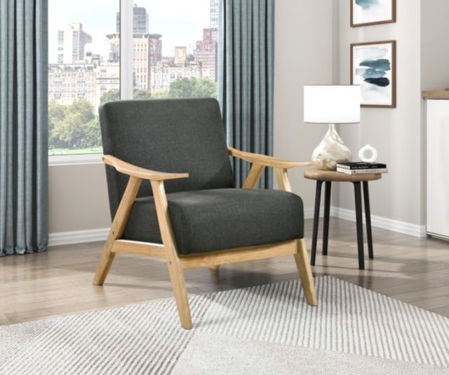 Homelegance® Damala Dark Gray/Natural Accent Chair-1