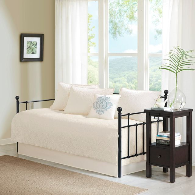 Olliix by Madison Park 6 Piece Cream Quebec Reversible Daybed Cover Set-0