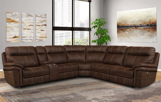 Parker House® Mason 6-Piece Dark Kahlua Sectional-2