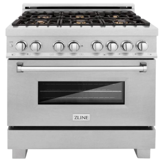 ZLINE 36" Satin Stainless Steel Pro Style Dual Fuel Range-0