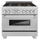 ZLINE 36" Satin Stainless Steel Pro Style Dual Fuel Range-0