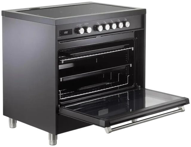 Verona® Ultima 36" Matte Black Pro Style Induction Range-2