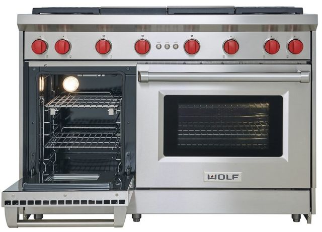 Wolf® 48" Stainless Steel Pro Style Liquid Propane Gas Range-1