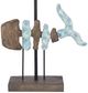 Lamps Per Se Antique Gray/Blue Polyresin Table Lamp-2