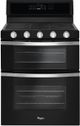 Whirlpool® 30" Black Ice Freestanding Gas Double Oven-0