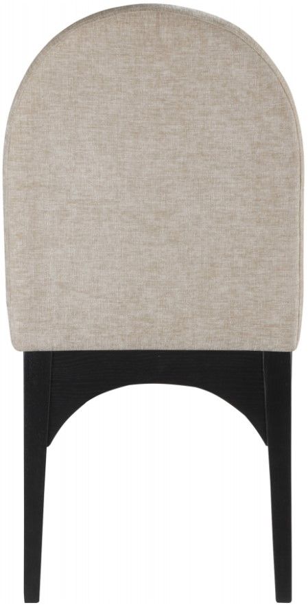 Meridian Furniture Waldorf Beige/Black Chenille Upholstered Dining Chair-3