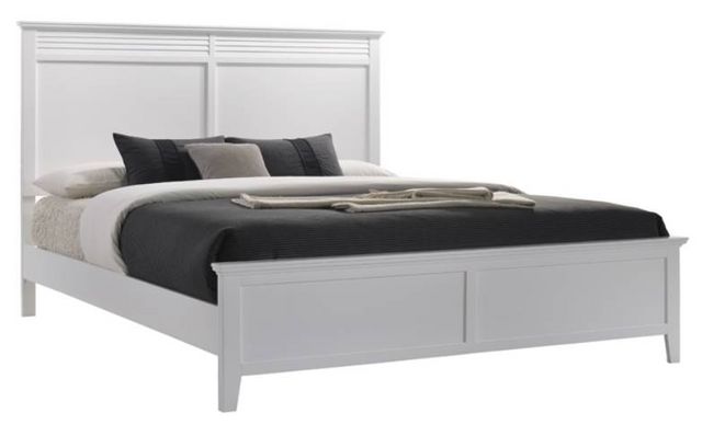American Wholesale Furniture Cottage Bay White Queen Panel Bed-0