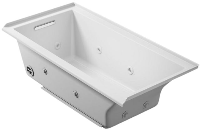 KOHLER® Underscore® Ice Gray 60" x 30" Drop-In/Alcove Heated Whirlpool Bath - Left Drain-0