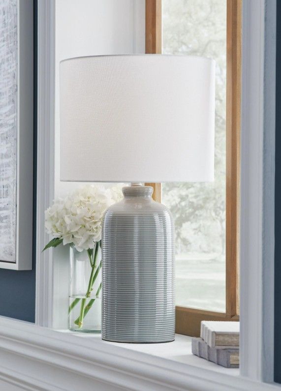 Signature Design by Ashley® Wimlow Blue/Gray Table Lamp-1