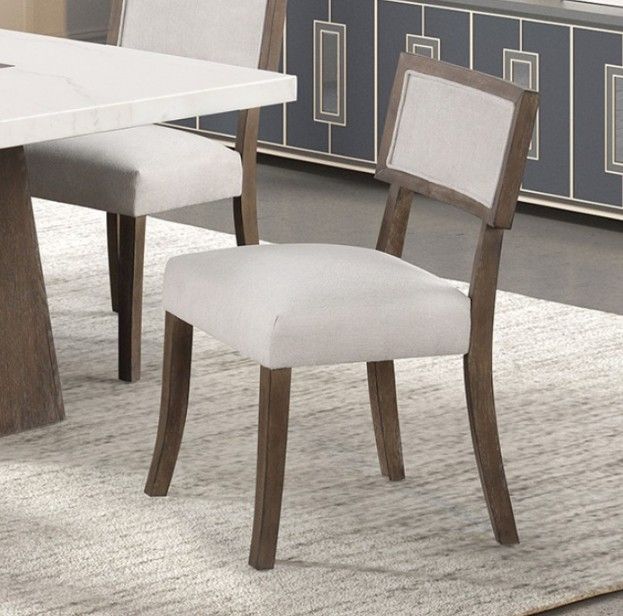 Furniture of America® Grasten 7-Piece White Rectangular Dining Table Set with Dark Walnut Base-3