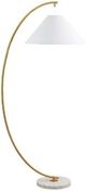 Bassett Mirror Knightly Brass/White Floor Lamp-0