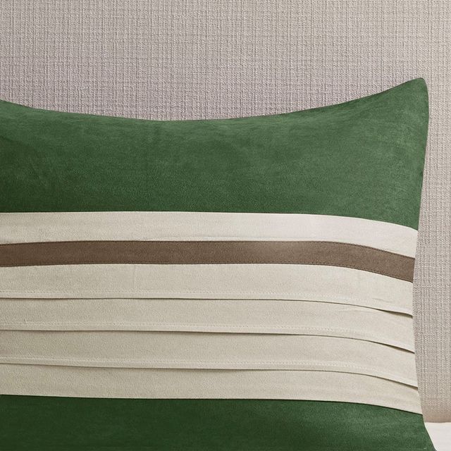 Olliix by Madison Park Palmer 7 Piece Green King Comforter Set-4