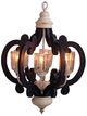 A & B Home Blue/White Wood Chandelier-1