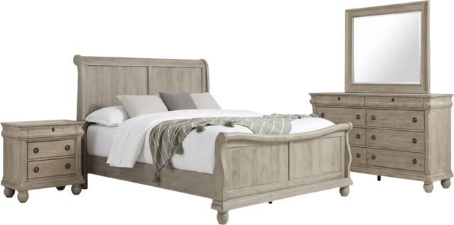 Liberty Furniture Rustic Traditions 4-Piece Saddle Tan California King Sleigh Bedroom Set-0