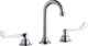 Elkay Chrome 8" Centerset Concealed Deck Faucet with 4" Gooseneck Spout and 6" Wristblade Handles-0