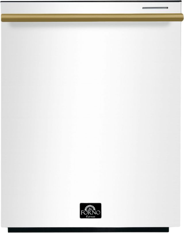 Clearance FORNO® Pozzo 30" White Top Control Dishwasher-1