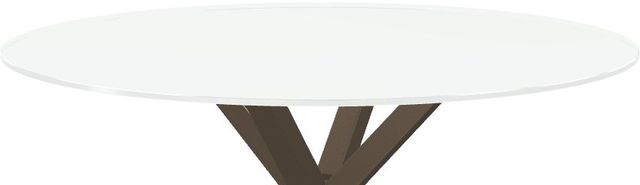 Amisco Customizable Asterisk Glass Top Round Table with Metal Starburst Stand-1
