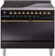 Ilve® Nostalgie II Series 40" Glossy Black Pro Style Induction Range-0