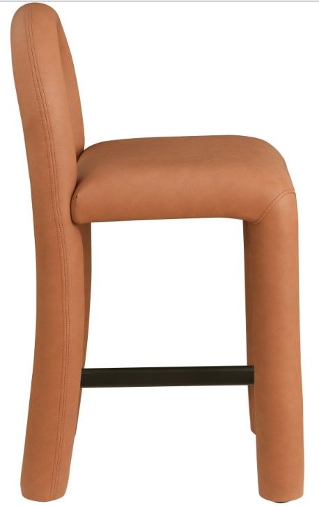 Meridian Furniture Amari Cognac Upholstered Counter Stool-2