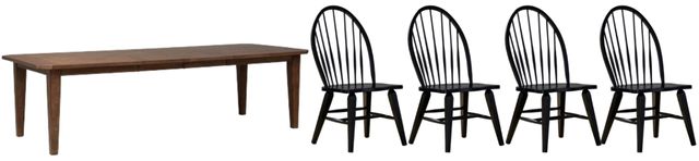 Liberty Furniture Hearthstone Ridge 5-Piece Black/Tobacco Rectangular Table Set-0