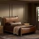 Four Hands Dina Sonoma Chestnut Queen Panel Bed-1