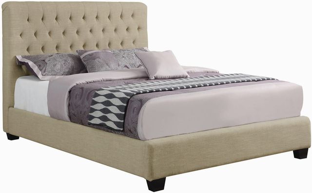 Coaster® Chloe Oatmeal Upholstered California King Headboard-1